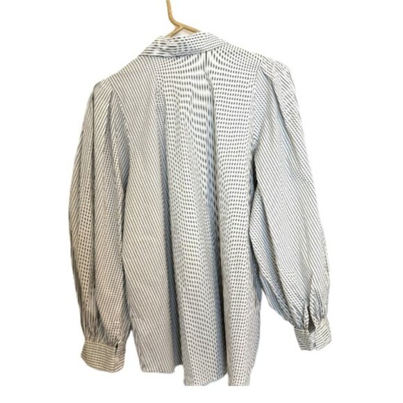 Express Striped Balloon Sleeve Poet Blouse XL - Picture 2 of 4